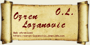 Ozren Lozanović vizit kartica